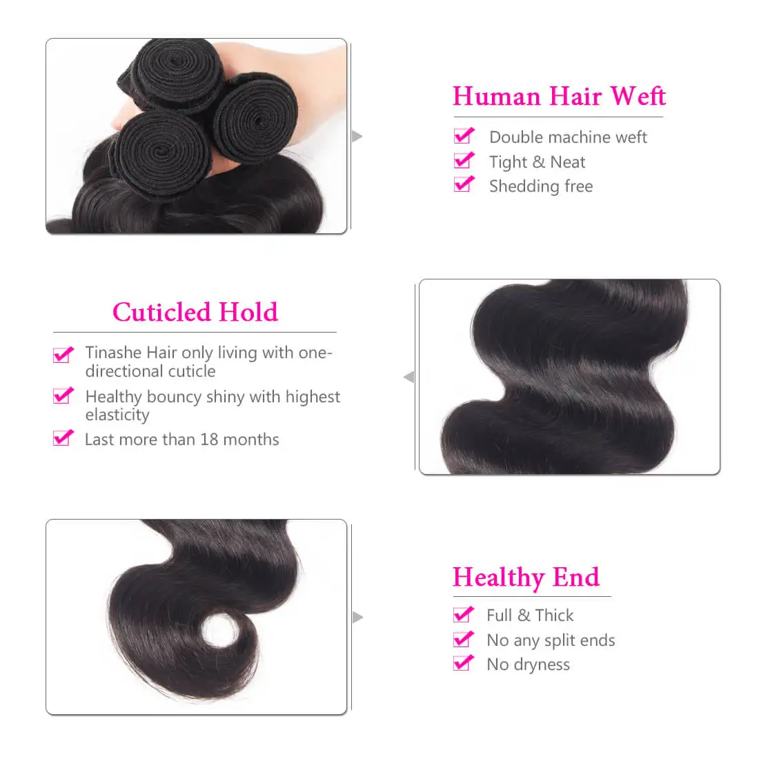 Tissage en lot brésilien naturel Remy Body wave, Extensions de cheveux humains, 22 24 26 pouces, lots de 1/3/4