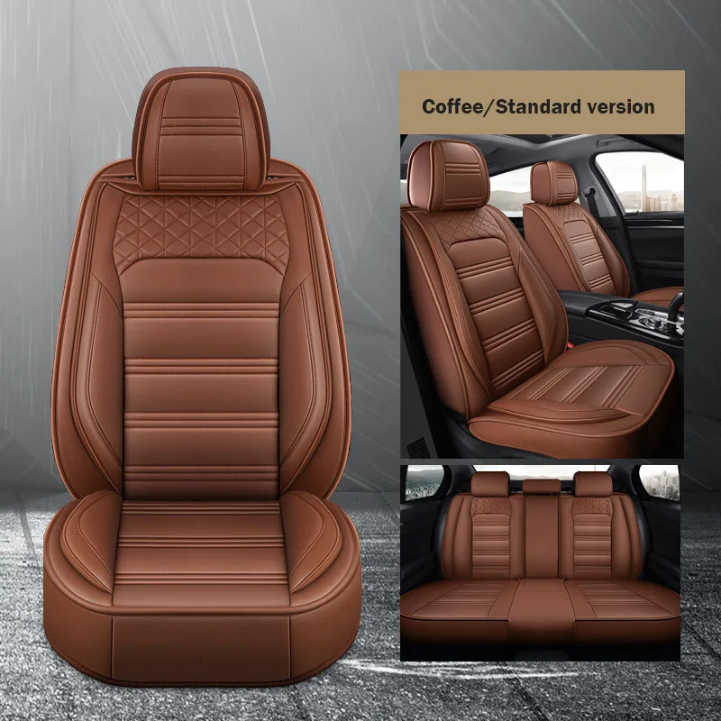 Universal PU Leath car seat cover for Jaguar XF XE XJ F-PACE F-TYPE Maserati Levante Lifan x60 Car seat protector autocovers