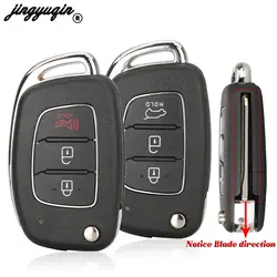 jingyuqin For Hyundai Santa Fe Creta Elantra Verna Solaris IX25 IX35 IX45 HB20 Flip Remote Car Key Shell Case Fob Toy40 HYN14R