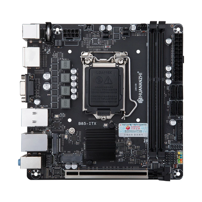 Imagem -02 - Placa-mãe Suporta Intel Lga 1150 i3 i5 i7 e3 Ddr3 1600mhz 16gb M.2 Sata Usb 3.0 Vga dp Compatível com Hdmi Huananzhi-b85-itx