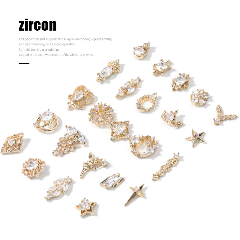 2 Cái 3D Kim Loại Zircon Móng Tay Nghệ Thuật Trang Sức Nhật Bản Trang Trí Móng Tay Chất Lượng Hàng Đầu Zircon Pha Lê Làm Móng Tay Zircon Kim Cương Quyến Rũ