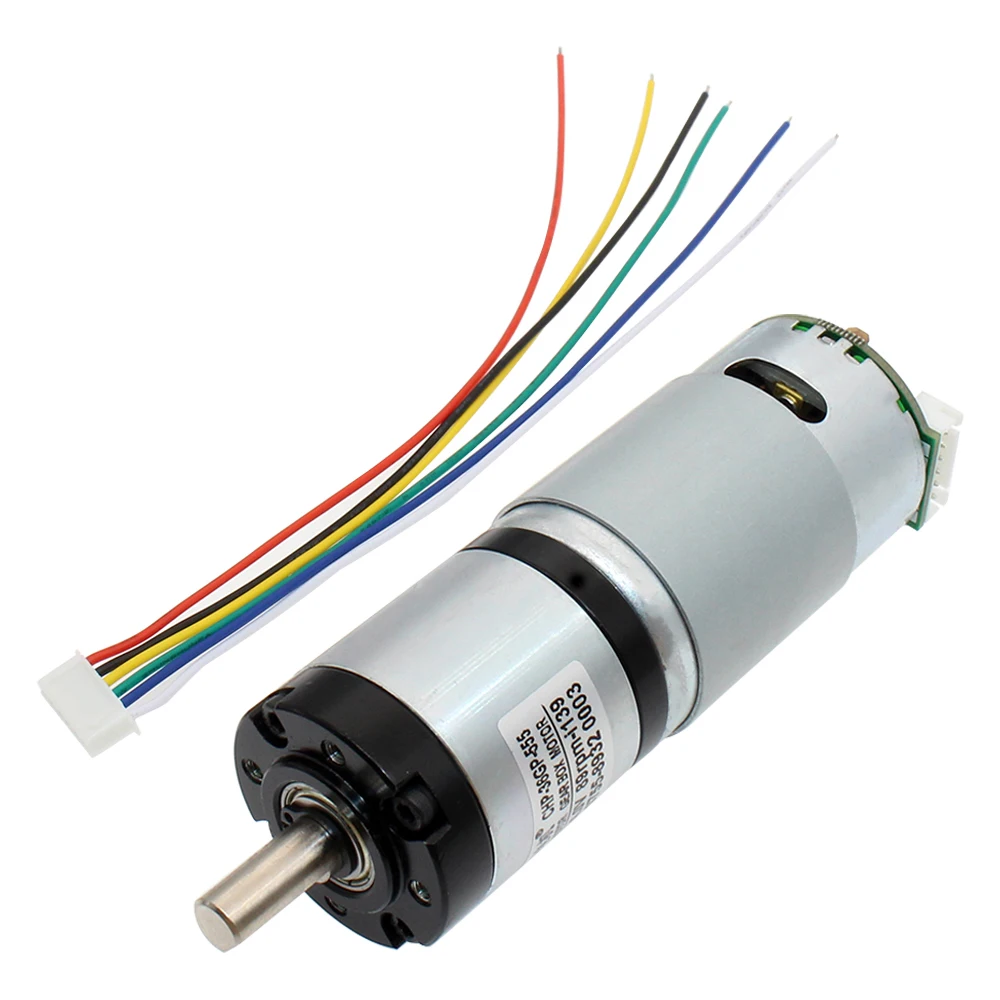 24V DC Magnetic Holzer Speed Encoder Planetary Deceleration Gear Motor for Big Load Smart Robot Car Chassis Mecanum Wheel