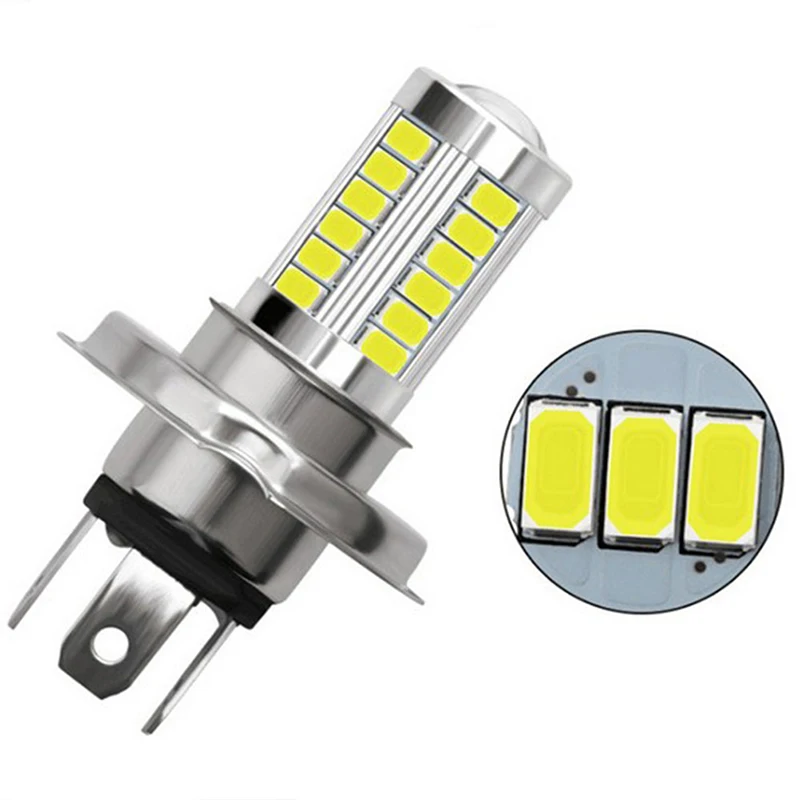 1x  H4 LED Lamp Car Headlight Cold White 33 SMD  Light Bulb  Fog Light Headlamp Motorcycle headlights