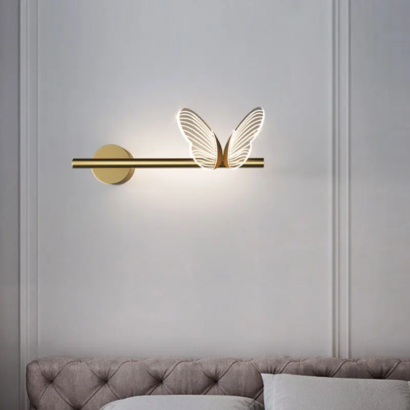 Modern Butterfly LED Wall Lamps Indoor Lighting Wall Sconces Light Fixture For  Bedroom Bedside Living Room Home Decor