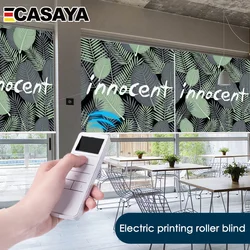 Fashion Digital printed motorized blinds roller tree animal pattern Cartoon electric blinds for home decorate custom size