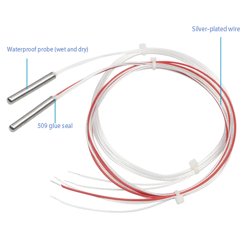 Imagem -02 - Três Fios Pt100 Temperatura Sonda Termopar 4*30*500 Alta Precisão Resistência Platina Pcs