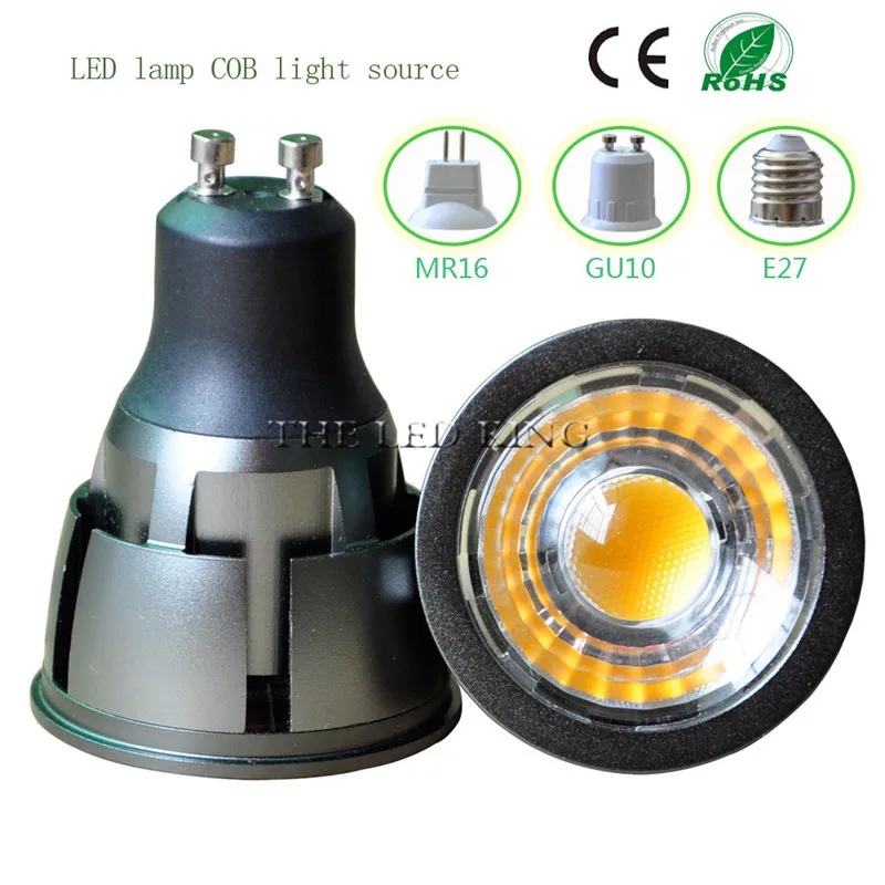 Bombilla LED superbrillante MR16 GU10 COB, foco de iluminación interior, 220V, 110V, 6W, 9W, 12W, 15W