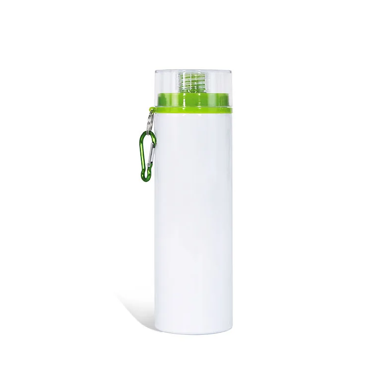 750ml Sublimation Blank Outdoor Aluminium Water Bottle with Straw Sports Hiking Camping Drink Bottles Eco-friendly with Hook