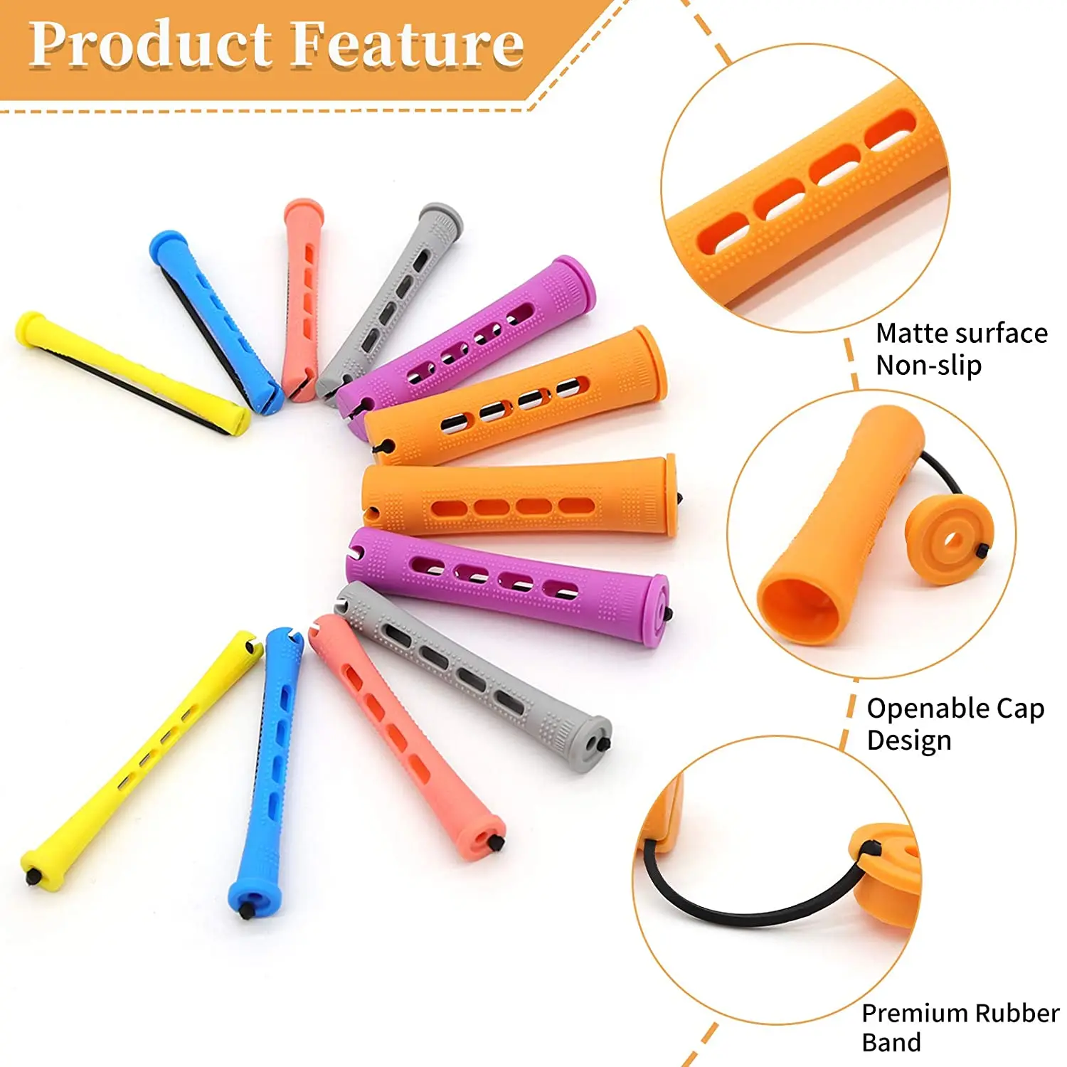 بيرم قضبان و 120 قطع 5 أحجام بكرات شعر مع الشعر الباردة موجة قضبان مموج الشعر للنساء طويل قصير الشعر لتقوم بها بنفسك أدوات التصميم