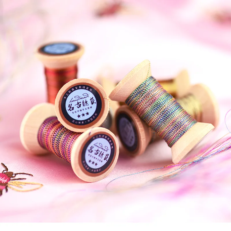 Dazzle colour series of Gold Line/French embroidery  thread/embroidery spool/colorful gold embroidery thread/ 50 meters/piece