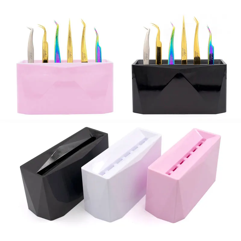 

6 Holes Acrylic Eyelash Tweezer Storage Stand Holder Lash Extension Tools Organizer Beauty Eyebrow Makeup Rack 3 Colors