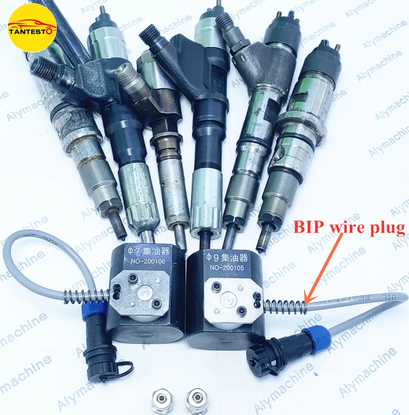 

7mm 9mm Diesel Common Rail Injector Oil Return Collector Tool with BIP Response Time Testing Line Wire for BOSCH DENSO CUMMINS