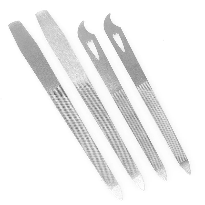 Stainless Steel Nail Art File Rod Double Sides Buffer Grinding Finger Cuticle Remover Polish Acrylic Gel Manicure Pedicure Tools