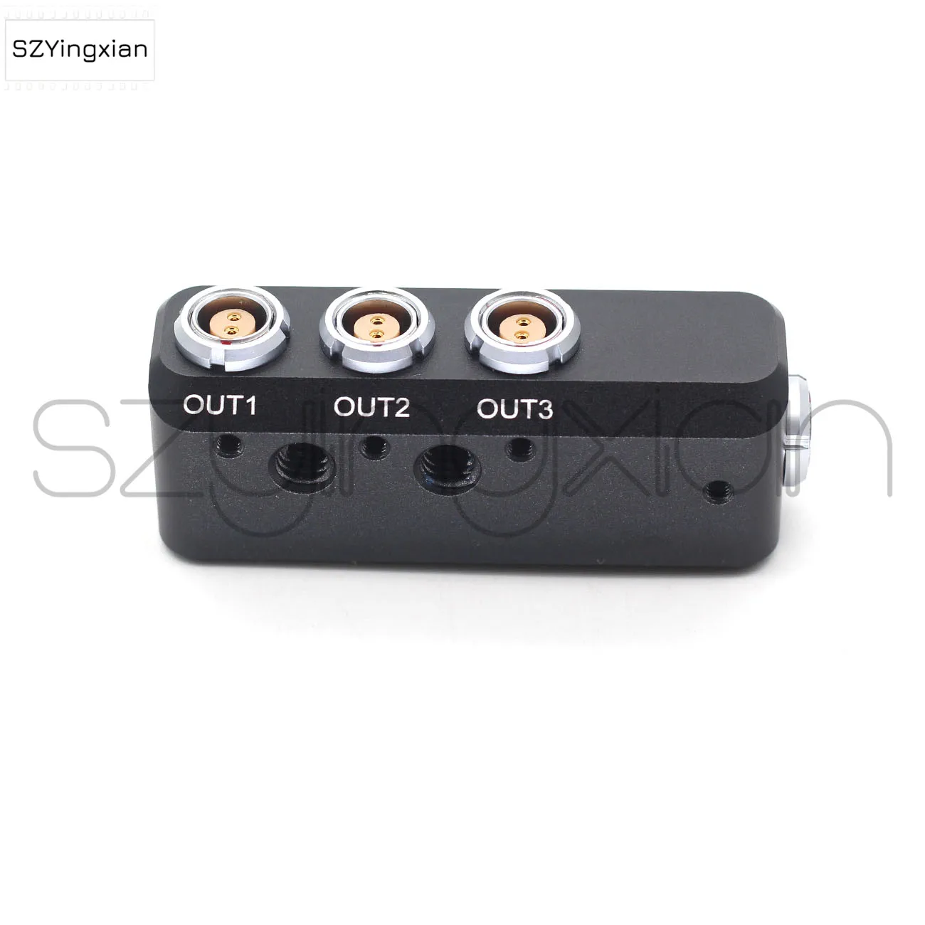 0B 2pin Female TO 3 X 0B 2pin Female Power Supply Three-Way Distributor Camera Monitor Power Distributor With 1/4 Screw
