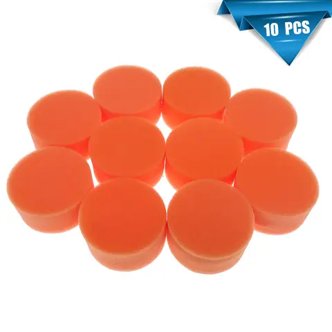 10 Pc 자동차 연마 패드 스폰지 2 인치 50MM 연마 버핑 왁싱 패드 키트 자동차 수리 폴리 셔 버퍼 자동 케어 뷰티 세트