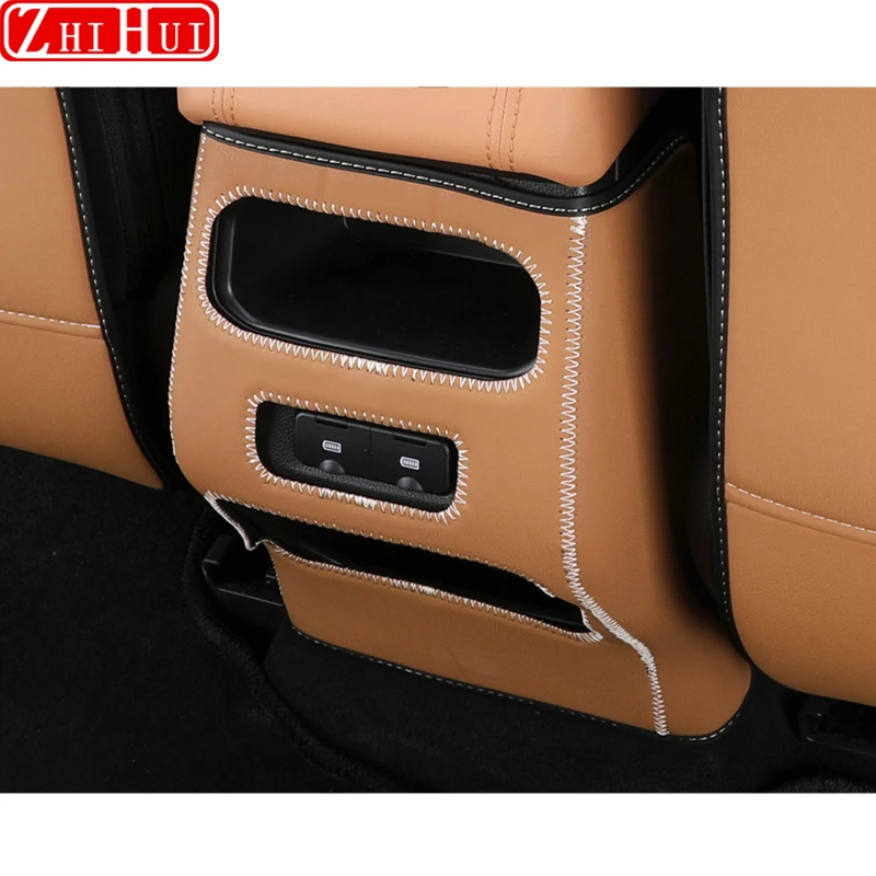 

Car Leather Anti Kick Mat Pad Car Anti-kick Protector Mats Seat Back Protector For GWM Haval Hover Jolion 2021 Accessories