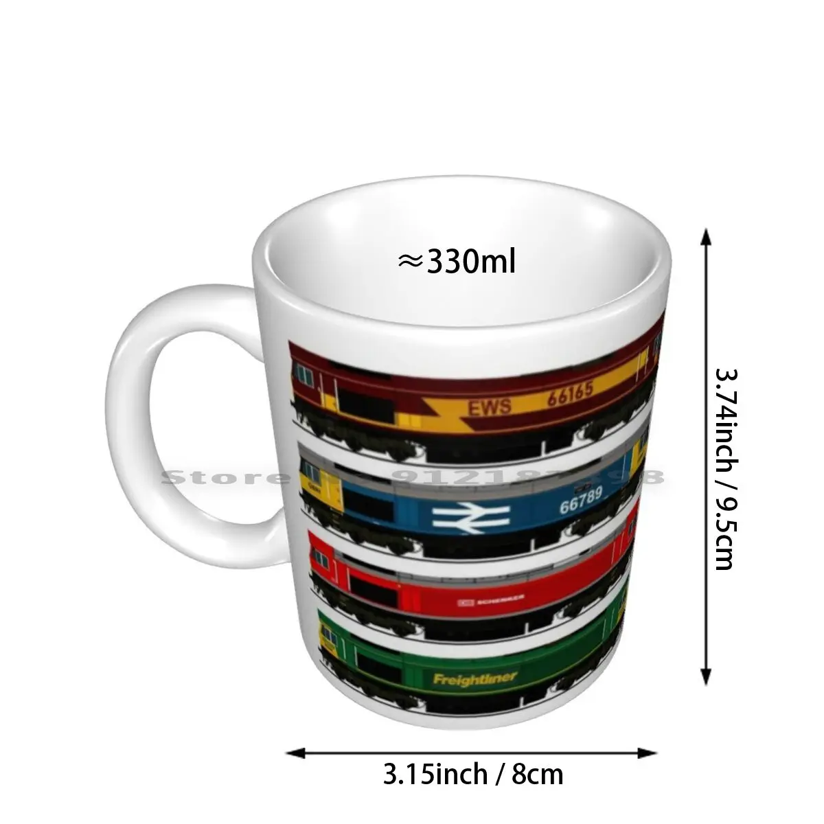 Class 66 Locomotive Collection Ceramic Mugs Coffee Cups Milk Tea Mug Class 66 Locomotive Collection Loco British Rail Trains