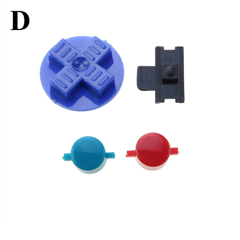 1 مجموعة أزرار استبدال ملونة ل Gameboy الكلاسيكية GB لوحات المفاتيح ل GB DMG DIY بها بنفسك ل Gameboy الصليب A B أزرار جانبية DMG 001