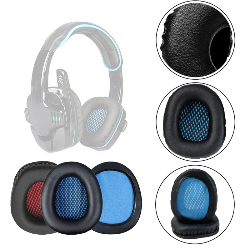 Leather Ear Cushion Sponge Earpads FOR Sades SA-902 SA-903 Headset Spare Part Soft to Wear Memory Foam 1 PAIR