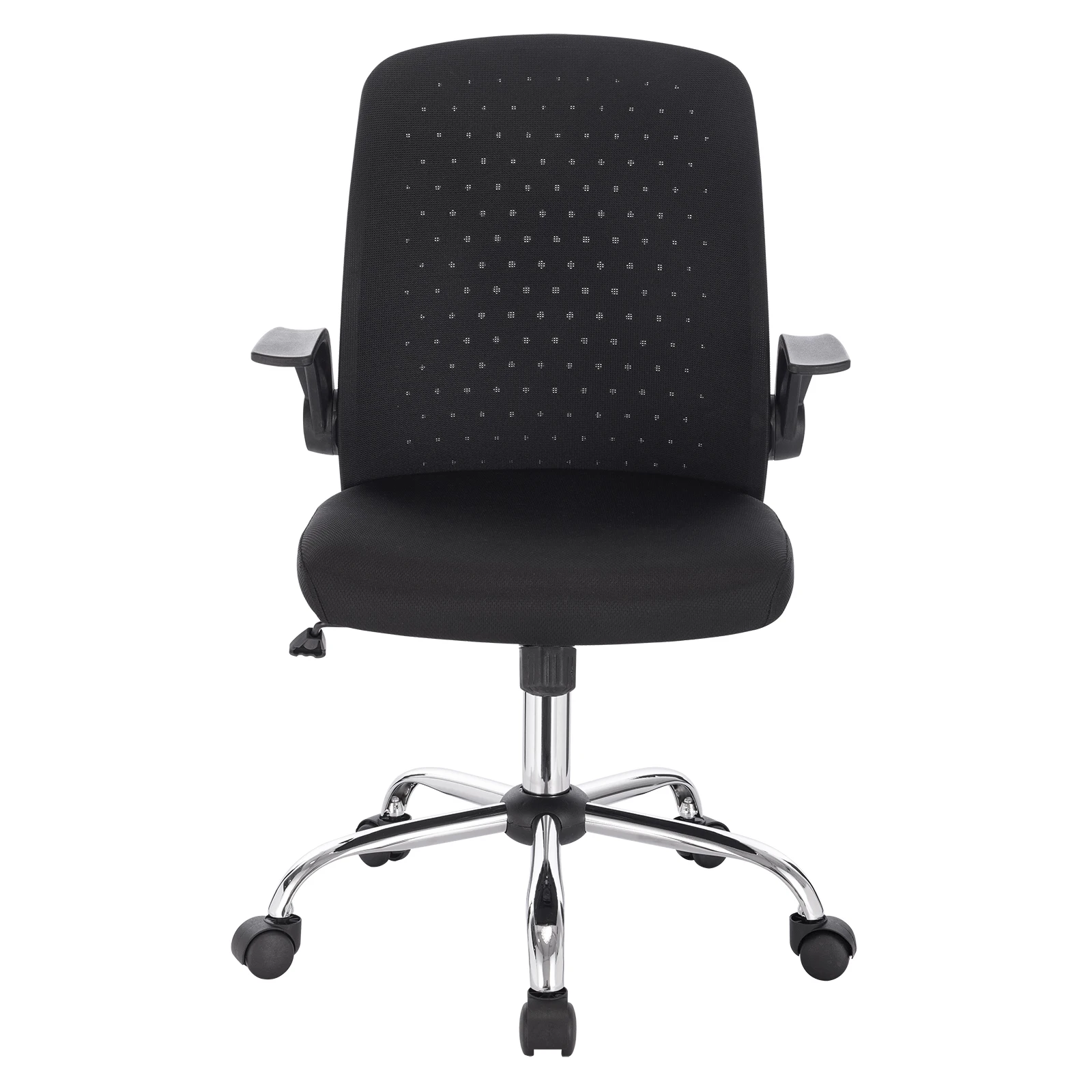 Office Chair Ergonomic Computer Swivel Chair Executive Mesh PC Chair Height-Adjustable Rocker Work Chair with Folding Armrests