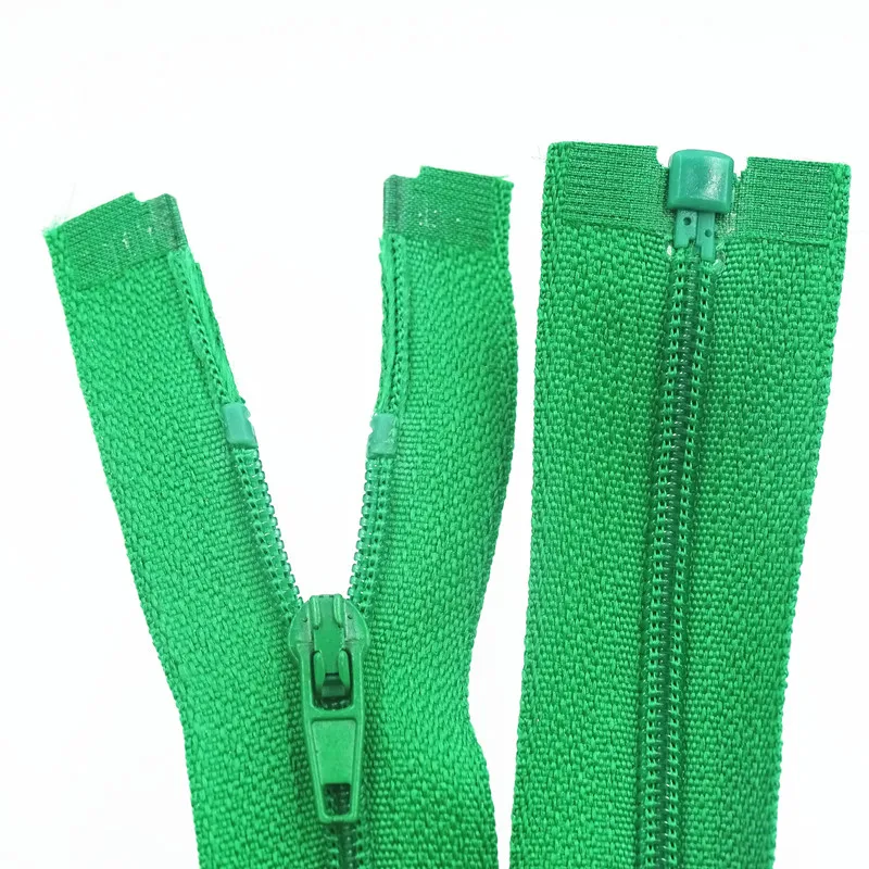 20Cm-60Cm 3# Opening Nylon Zippers Tail Resin Suitable For Clothing 100Pcs