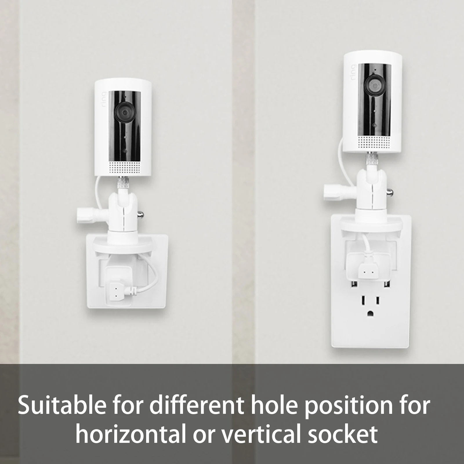 US ประเภทปลั๊ก Outlet ผู้ถือ Mount สำหรับแหวนในร่ม Cam Plug-In Stable Bracket ชุดติดตั้งกล้องวงจรปิดอุปกรณ์เสริม