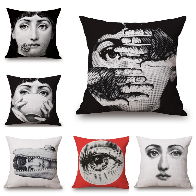 Abstract Girls Cushion Case Home Decorative Fashion Pillow Cover Sofa Car Cushion Cover for Home Decor Pillowcase