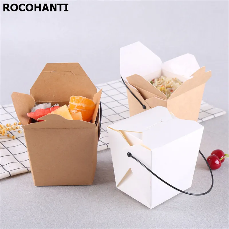 Food Grade Takeout Sandwich Bread Hamburger Cake Cookie Chocolate Baked Goods Paper Packing Boxes Kraft Paper Lunch Bento Box