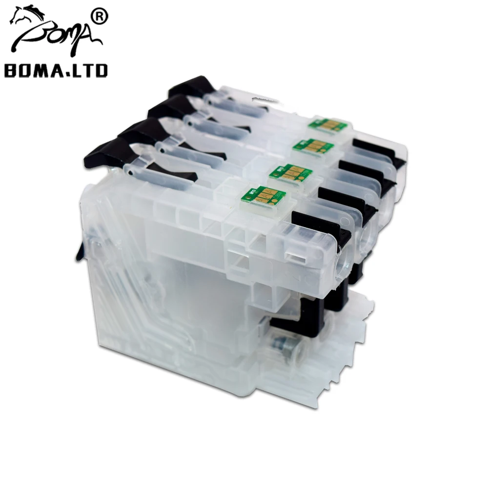 LC101 Refillable Ink Cartridge With Auto Reset Chip For Brother MFC-J285DW J450DW J470DW J475DW J650 J870 J875 J152 J245 Printer