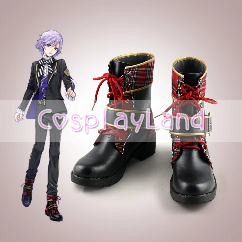 

Twisted Wonderland Villains Academy Adventure Game Village of Harvest Pomefiore Student Cosplay Shoes Boots Men Shoes