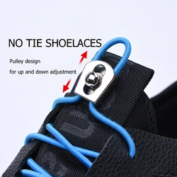 No Tie Shoelaces Elastic Shoe Laces with Metal Lock for Sneakers Hiking Boots or Running Tennis Sports Shoes