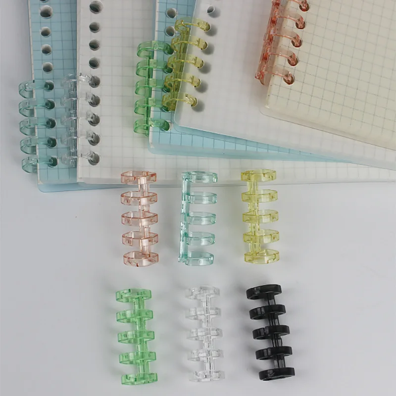 5-hole Binding Ring Quiet Book Section Binding Ring Porous Perforated Loose-leaf Paper Plastic Clip