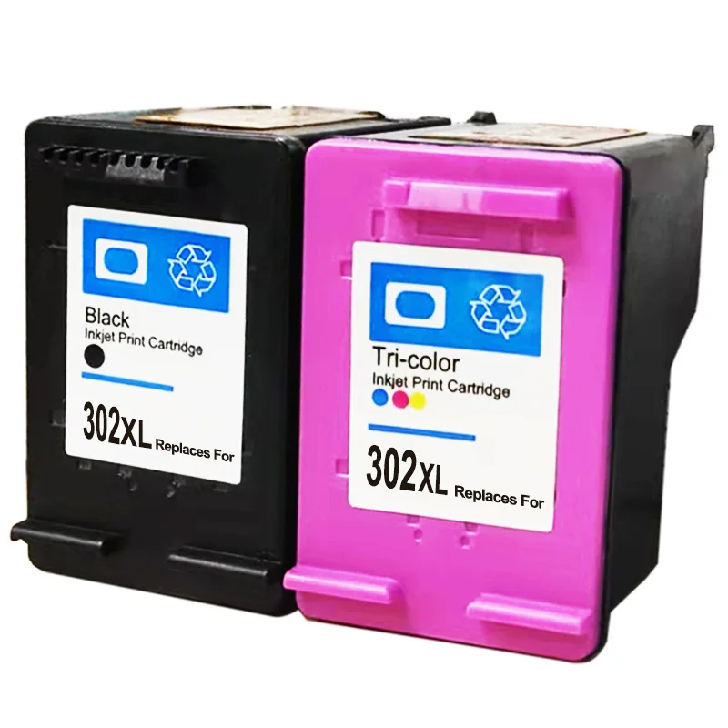 Hicor Remanufactured 302 Ink Cartridge Replacement For HP 302 302XL DeskJet 1110 2130 for HP302XL Envy 4520 NS45 Officejet 3630