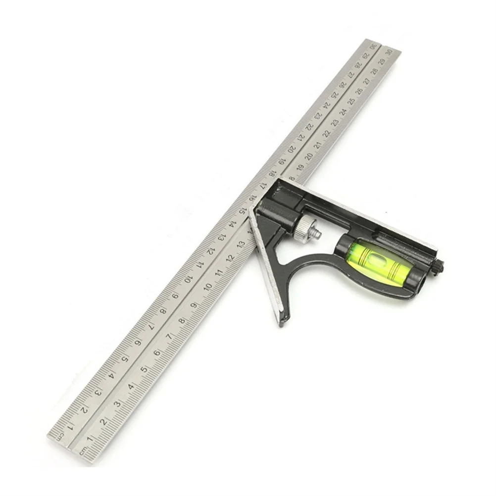 1PCS Precise Stainless Steel Measuring Tools Aluminium Combination Square Diy Workshop Hardware Angle Spirit Level 12\