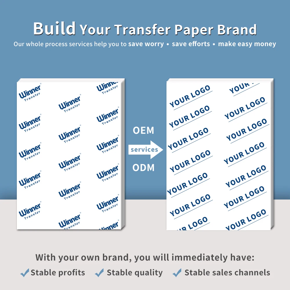 Winner Transfer E-commerce Preferred Compatible Waterslide Decal Transfer Papers White for Glass