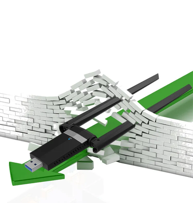 Rtl8812bu usb 3.0 acデュアルバンドwifiカード1200mbpsワイヤレスネットワークアダプター (アンテナ付き)