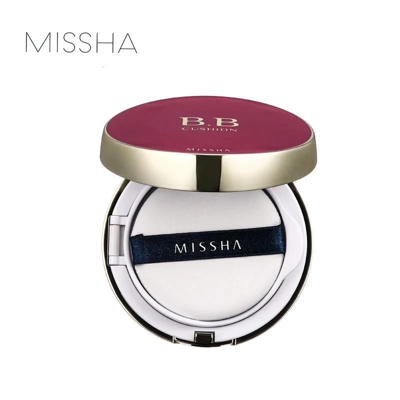 MISSHA Cushion BB Cream 15g CC Cream Concealer Whitening Makeup Cosmetic Waterproof Brighten Face Base Tone Korean Cosmetics