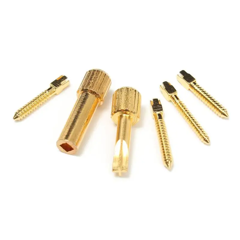 Dental Golden Plated Screw Post 50Pcs Bag Metal Materials For Dentist Tool Dentistry Use To Show