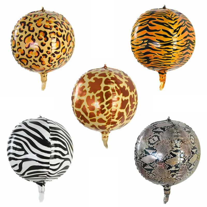 Jungle Animals Foil Balloon Cartoon Lion Panda Tiger Balloon Safari Theme Birthday Party Decoration Baby Shower Air Balls Supply