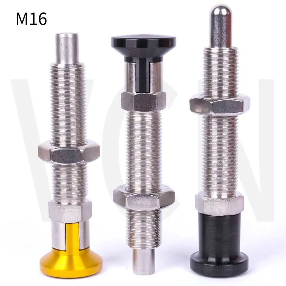 VCN244 Index Bolts ,Longer Thread,Handle Retractable Plungers Indexing Plunger Index Screw M16*1.5 Aluminum Knob