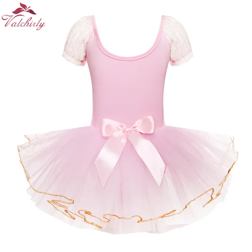 Imagen 2 del producto Vestido tutú de Ballet blanco con mangas abullonadas para niñas, traje de baile de bailarina, bueno para regalo de cumpleaños
