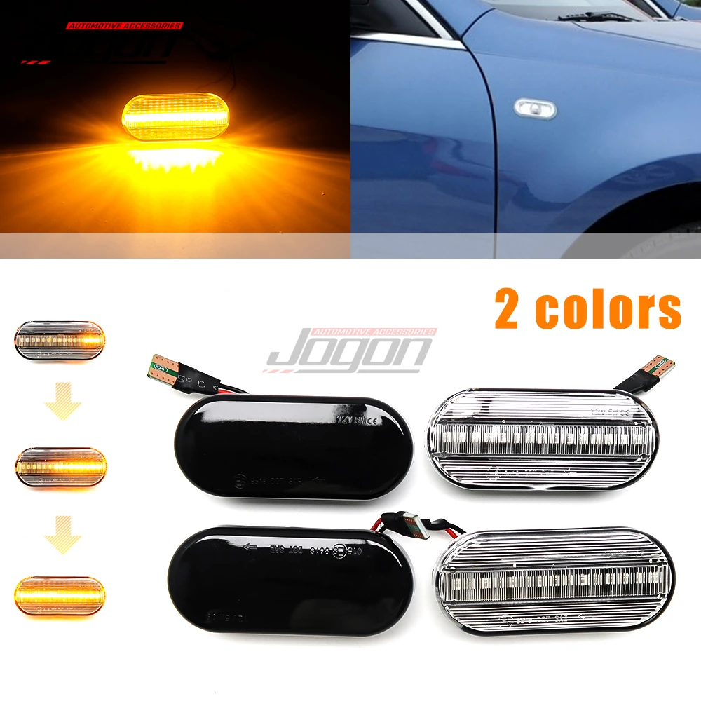 For VW Golf 3 4 MK3 Jetta MK4 Bora Passat 3B Polo 6N 9N Sharan Vento Side Fender Warning Indicator LED Dynamic Turn Signal Light