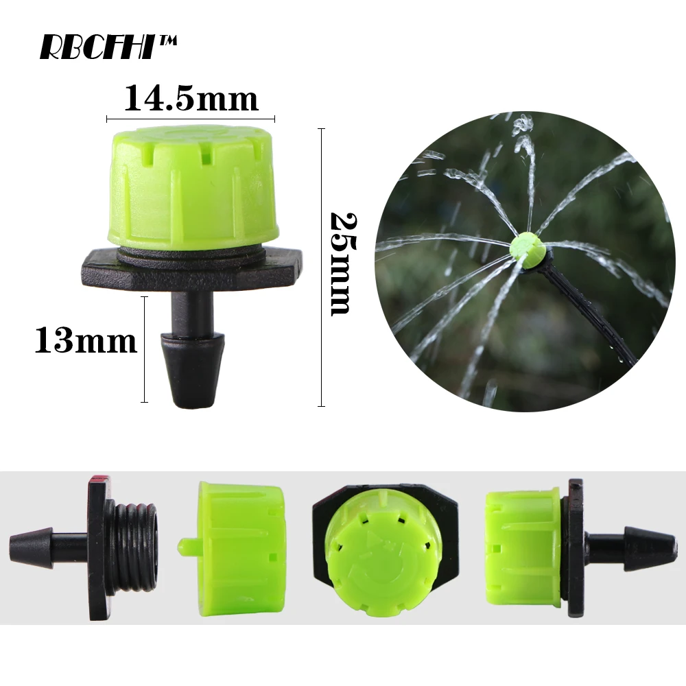 RBCFHI Garden Watering Drip Irrigation Sprinkler Adjustable 360 Degree Drippers Inserting Ground Fit 4/7mm Hose Greenhousse Yard