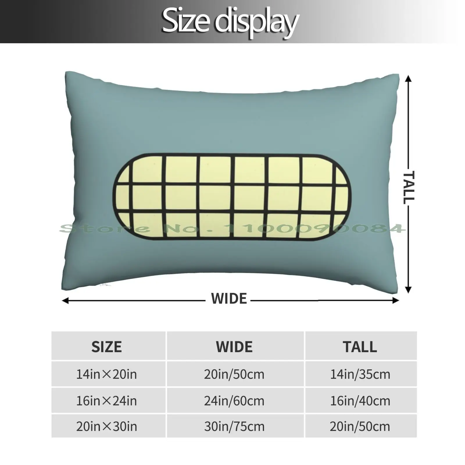 Bender Mouth Mask Pillow Case 20x30 50*75 Sofa Bedroom Bender Robot Cartoon Comics Funny Pop Culture Tv Fry Lela Leela Mouth