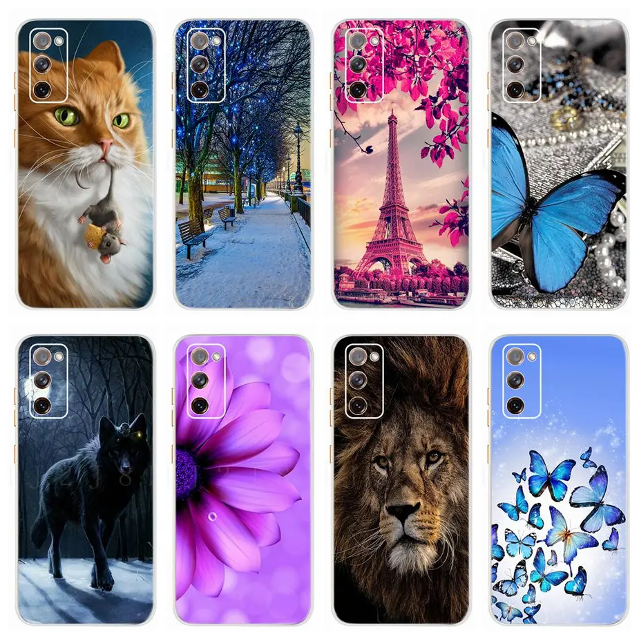 For Samsung Galaxy S20 FE S20FE Case Soft Silicone Cute 3D Printing Cover For Samsung S20 Fan Edition S20 Lite Phone Case Bumper