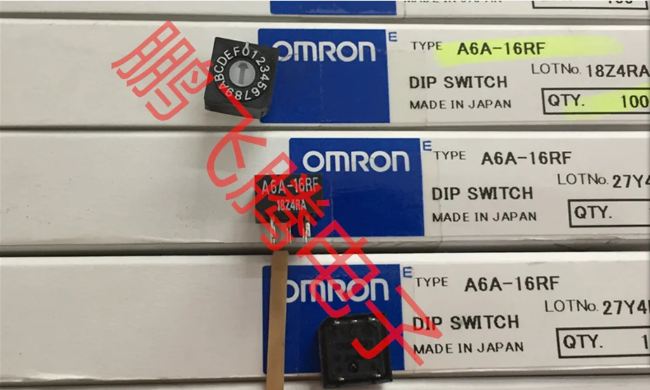 1PCS Imported Japanese  A6A-16RF 0-F/16 bit rotary coding dial code switch 3: 2 pin positive code