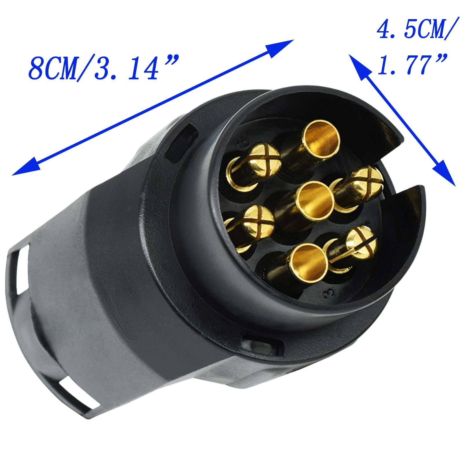 12V Durable 7 Pin To 13 Pin Trailer Adapter Plug Electric Converter Protects Connections Towing Socket Truck Caravan Accessories