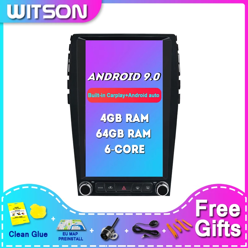 

WITSON Android 9.0 Tesla Car DVD Player Navigation For FORD EDGE 2015-2019 (HIGH) Auto Air-condition 4G+64GB car multimedia