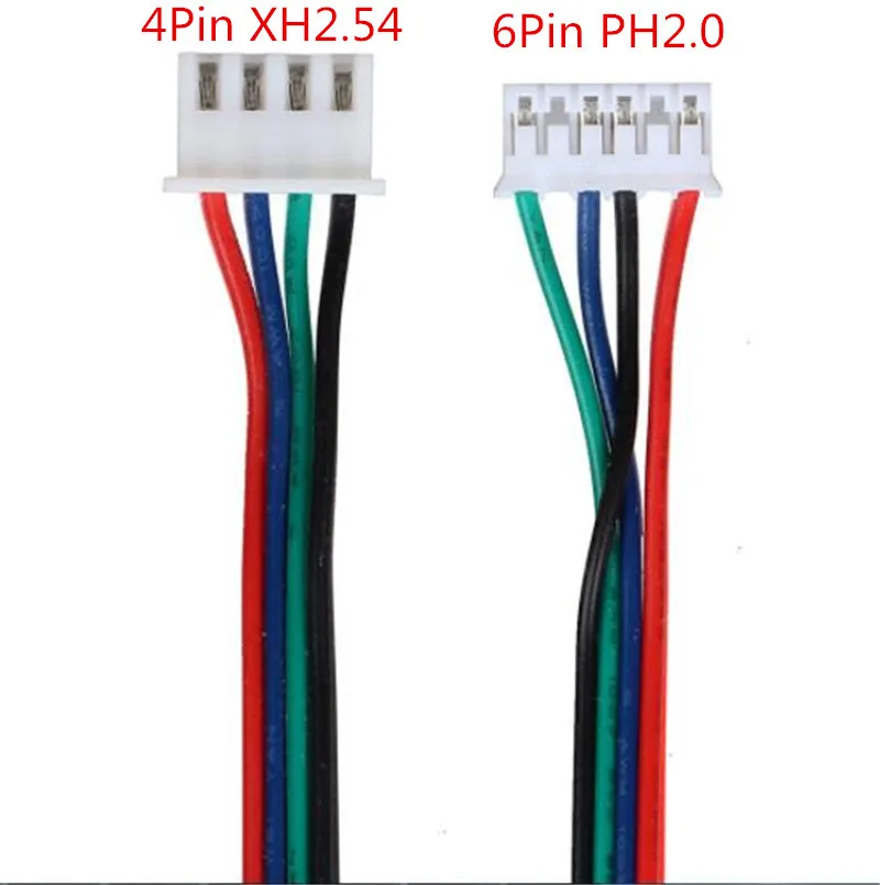 4 sztuk/partia kabel silnika krokowego 1M/2M /3M XH2.54 4pin-PH2.0 6pin Dupont do Ph2.0 dla Nema17 złącze drutu silnika krokowego