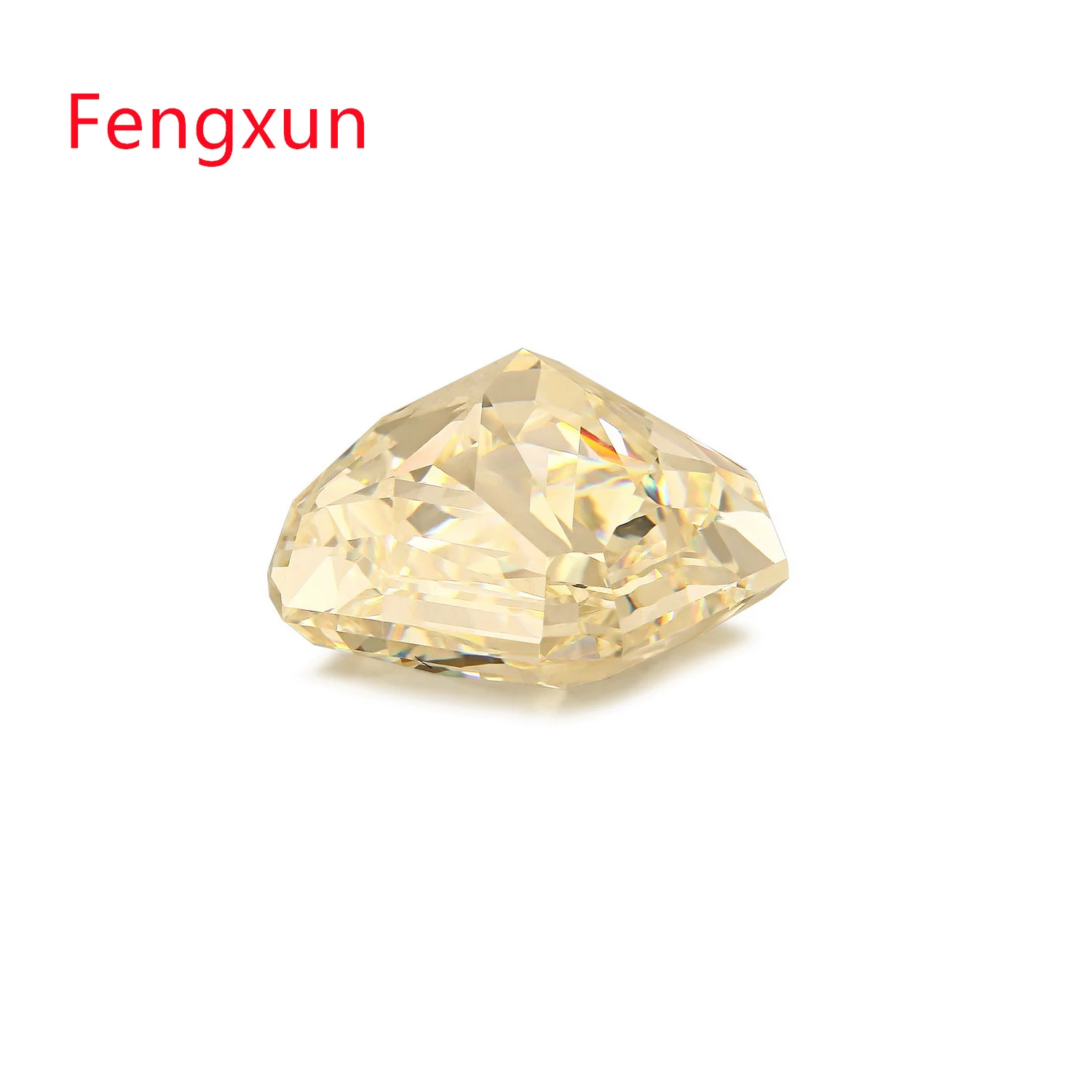 L-Yellow Square Octangle Radiant Crushed Ice Cut Cubic Zirconia Stone 5A 6x6mm~12x12mm Zircon Loose CZ Synthetic Gemstone